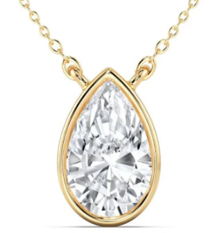 Pear Diamond Pendent- Bezel Setting