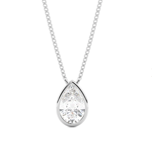 Pear Diamond Pendent- Bezel Setting