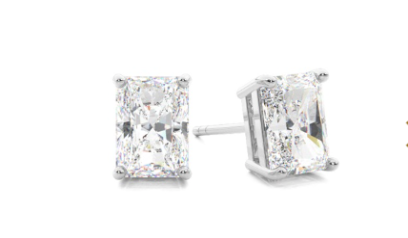 Radiant Diamond Stud Earrings
